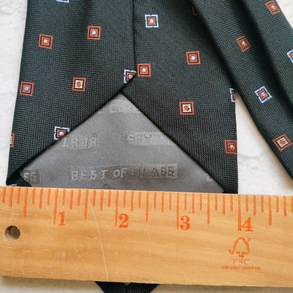 Robert Talbott Men's Silk Necktie Geometric Square Handsewn Finest Silk Classic - Picture 8 of 11